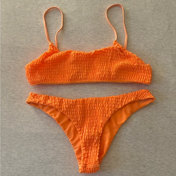 Zaful Orange Ruched Bikini Set - Picture 1 of 3